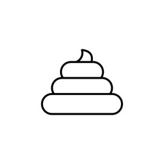 Vector icon illustration of a poop emoji, representing humor and playfulness in digital communication