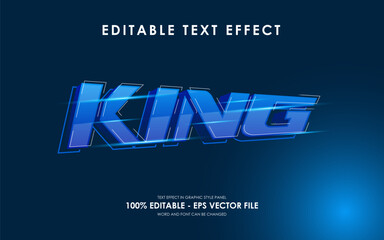Editable Neon King Text Effect