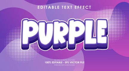 Editable Purple 3D Text Effect