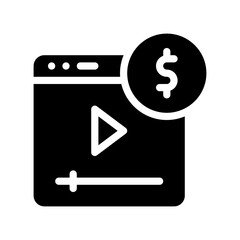 paid content glyph icon