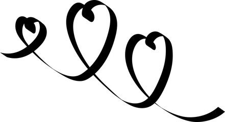 Ribbons heart shapes, valentine, celebration, love