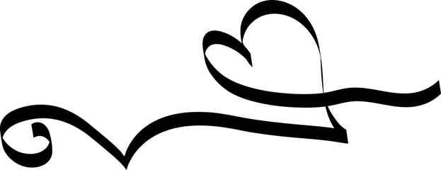 Fototapeta premium Ribbons heart shapes, valentine, celebration, love