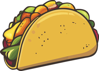 Mexican tacos Delicious food vector illustration. ZIP file contains EPS, JPEG and PNG formats.