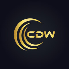 Obraz premium CDW logo. C D W design. White CDW letter. CDW, C D W letter logo design. C D W letter logo design in FIVE, FOUR, THREE, style. letter logo set in one artboard. C D W letter logo vector design.