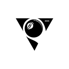Billiard ball logo vector design