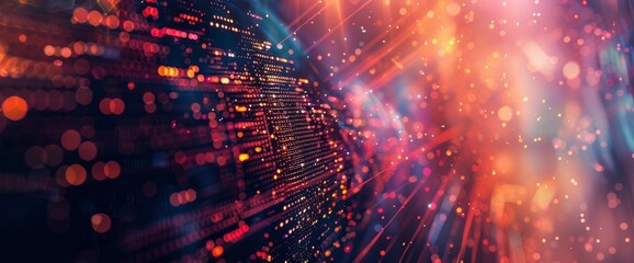 Obraz premium Technology Abstract, Ai Data Streams, Technology Abstract Background