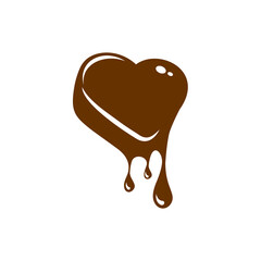 vector chocolate shaped love sign