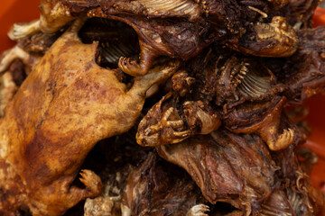 Fried (cuy) guinea pig, traditional food of the Andes