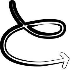 Arrows icon set. Doodle lines