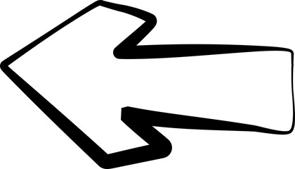 Fototapeta premium Arrows icon set. Doodle lines