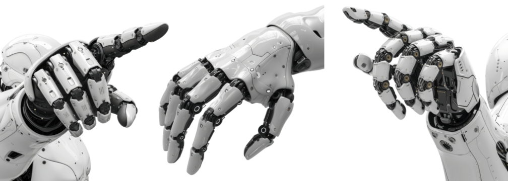 set of robot hand isolated