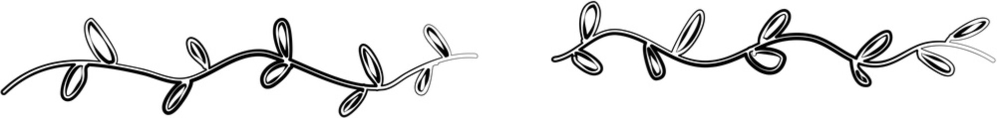 Decorative border set. Floral and vintage