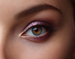 Obraz premium close up of eye with make up