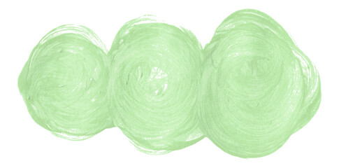 Shiny green brush watercolor painting isolated on transparent background. watercolor png