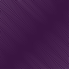 Abstract background with waves. Vector banner with lines. Background for music album, poster, card, advertisement. Geometric element for design isolated on dark purple. Purple gradient