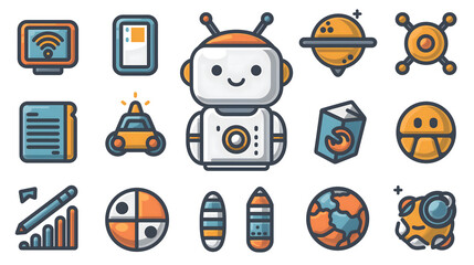Icons representing automation engineer
