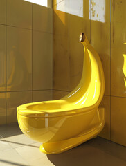 banana shaped toilet