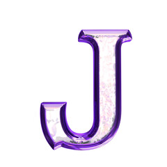 Ice symbol in a purple frame. letter j