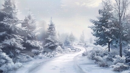 winter forest in the winter