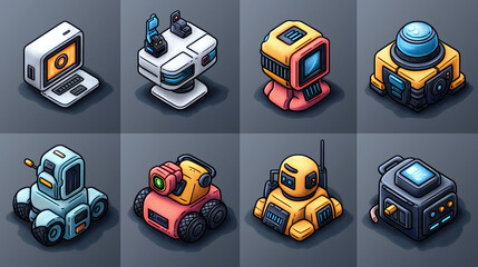 Icons representing automation engineer