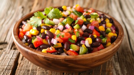 Southwestern black bean salad colorful flavorful dish with black beans corn tomatoes onions peppers