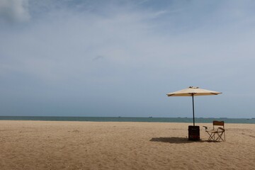 beach with umbrella