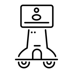 Premium outline icon of a teleoperated robot 