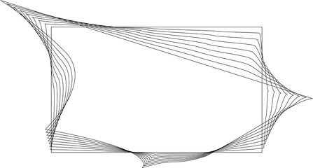 Rectangle frame emblem dynamic line blending. Technology creative