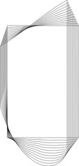 Rectangle frame emblem dynamic line blending. Technology creative