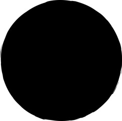 Circle ink brush stroke, round shape