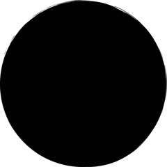 Circle ink brush stroke, round shape