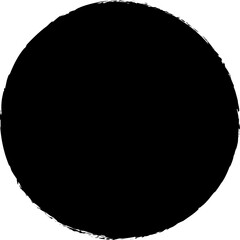 Circle ink brush stroke, round shape