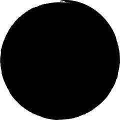 Circle ink brush stroke, round shape