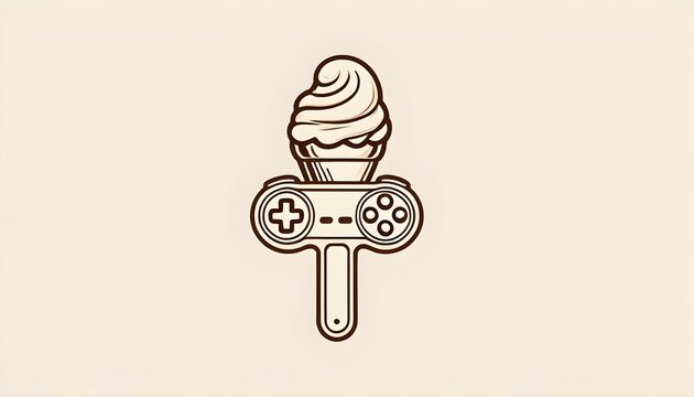 Ice Cream Logo gaming controller