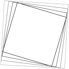 Square shape blend gradient line spiral. Technology concept