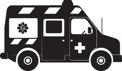 Ambulance icon on white background