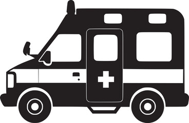 Ambulance icon on white background