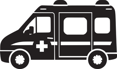 Ambulance icon on white background