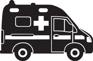 Ambulance icon on white background