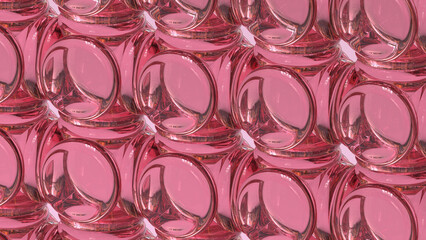 Pink translucent glass abstract 3D background