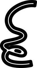 Bold curved lines, strokes and doodles