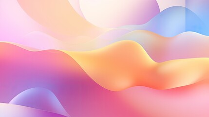 Fototapeta premium Soft gradient background with floating abstract shapes