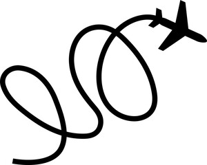 Airplane routes, plane paths, travel