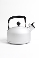 Obraz premium Stainless steel Kettle with whistle isolated on white background
