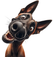 Peeking Belgian Malinois Mischief: Witty and Playful Canine Comedy