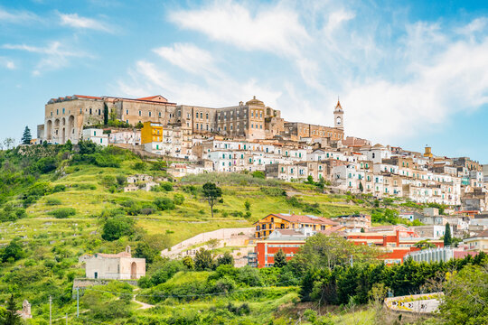 view of Minervino Murge city. Puglia. Italy.
