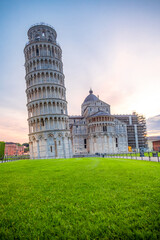 Pisa Cathedral and the Leaning Tower in Pisa, Italy.
