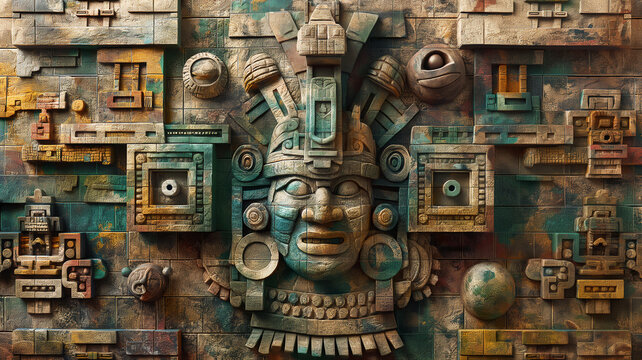MURAL 3D CULTURA MAYA