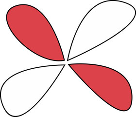 Abstract Indonesian Flag Illustration