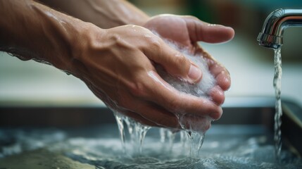 A photo of a person washing their hands thoroughly, emphasizing the importance of hand hygiene in preventing infections